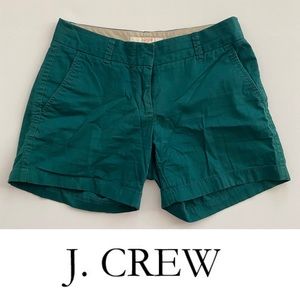 J Crew Dark Green Chino Shorts
